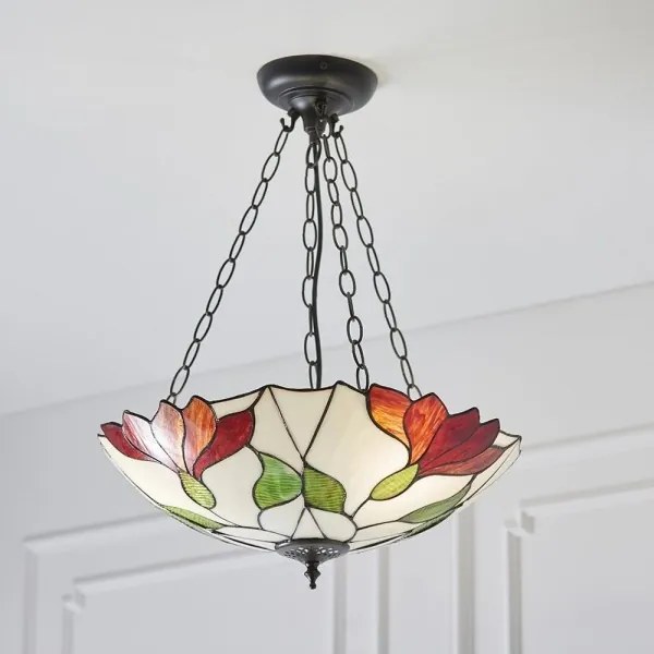 Endon klasszikus tiffany függeszték botanica sötétbarna sokszínű end70946