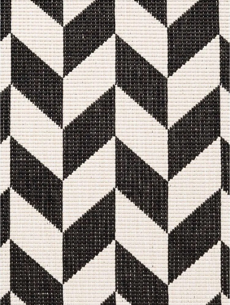 Fekete-krémszínű kültéri-beltéri futószőnyeg 80x200 cm Haringey Terrick – Ted Baker