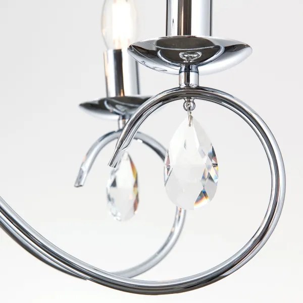 Orion LU 1658/5 - Kristály csillár láncon ALESSIA 5xE14/40W/230V fényezett króm