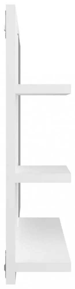 fehér szerelt fa fürdőszobai tükör 60 x 10,5 x 45 cm