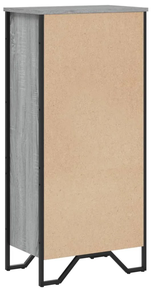 szürke sonoma színű szerelt fa könyvespolc 50 x 31 x 106 cm