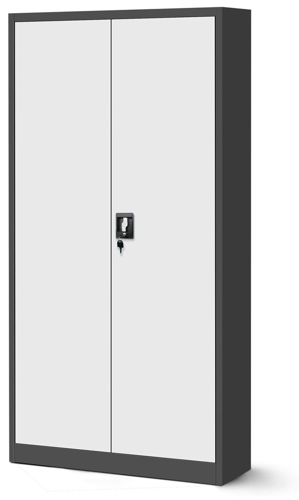 Set 4x fém iratszekrény JAN H, 900 x 1950 x 400 mm, antracit-fehér