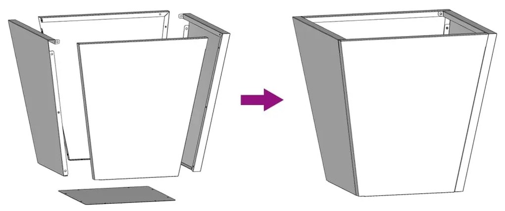 2 db rozsdamentes acél kerti növénytartó 30 x 30 x 30 cm