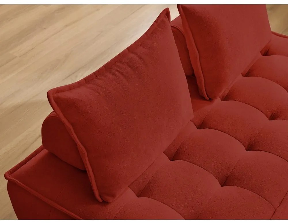 Téglavörös zsenília kanapé 175 cm Elisa – Bobochic Paris