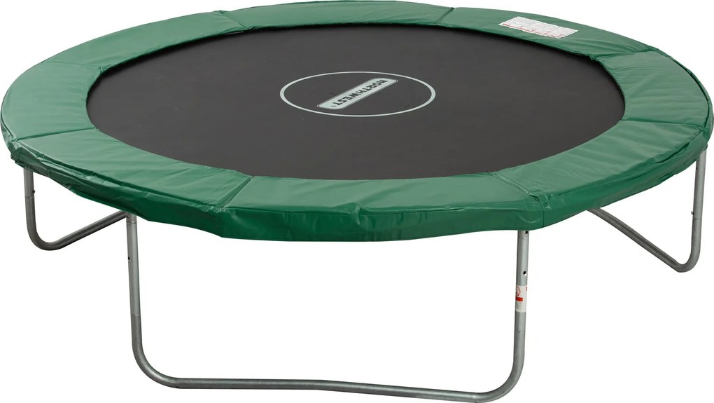 HOMCOM Trambulin Élsapka Védőháló Időjárásálló Ponyva Létra Élborítás: Ø 244cm Zöld | Aosom