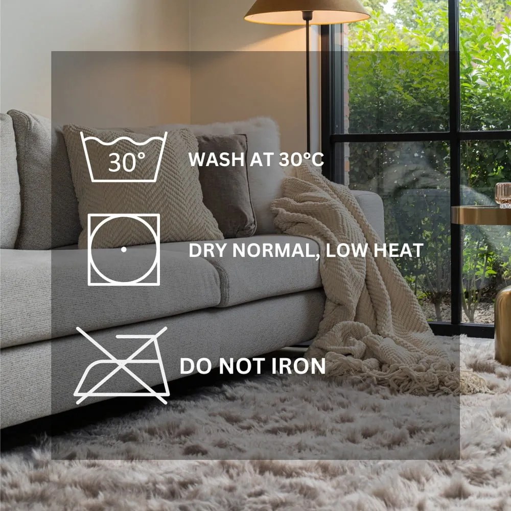 Fehéres bézs zsenília takaró 130x170 cm Renee – Tiseco Home Studio