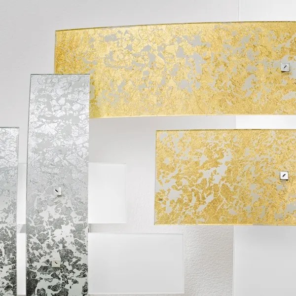 Gea Luce LARA P M arg - Mennyezeti lámpa LARA 2xE27/70W/230V 70 cm ezüst