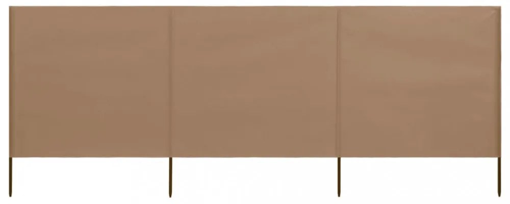 tópszínű szövet 3-paneles szélfogó 400 x 160 cm