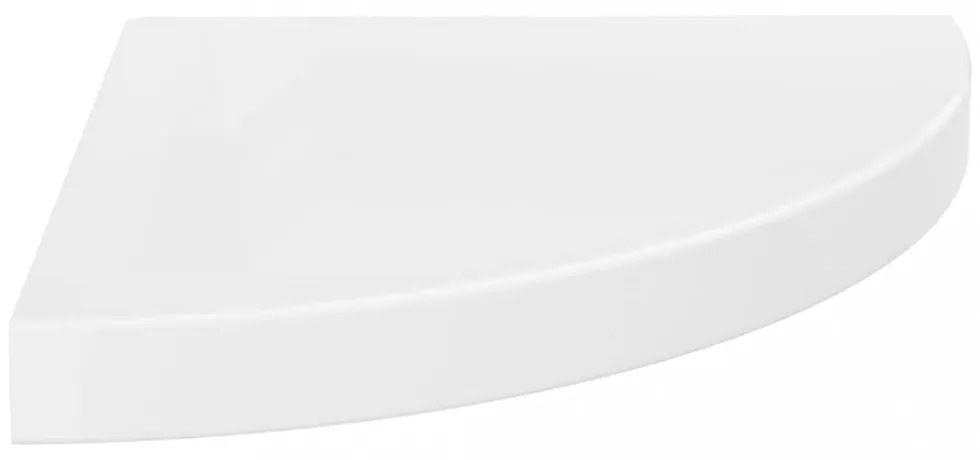 323909 Floating Corner Shelves 4 pcs High Gloss White 35x35x3,8 cm MDF