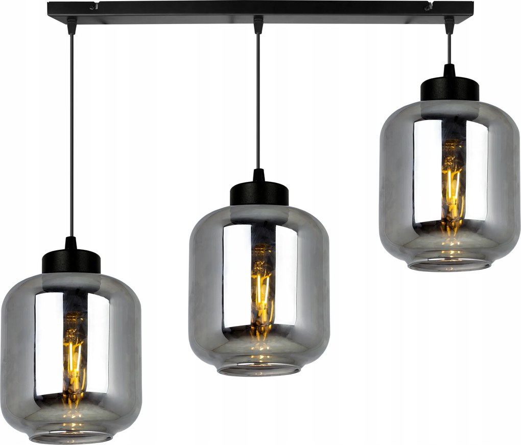 Mennyezeti Lámpa Lógó Csillár Üveg Hármas Lámpabúra Díszléc Az Asztal Felett