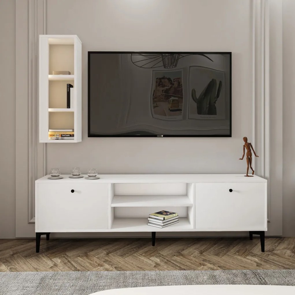 Bien TV-állvány, fehér, 150 cm