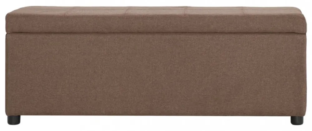 barna poliészter pad tárolórekesszel 116 cm