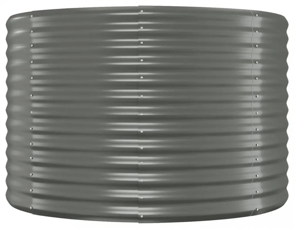 szürke horganyzott acél kerti magaságyás 175x100x68 cm