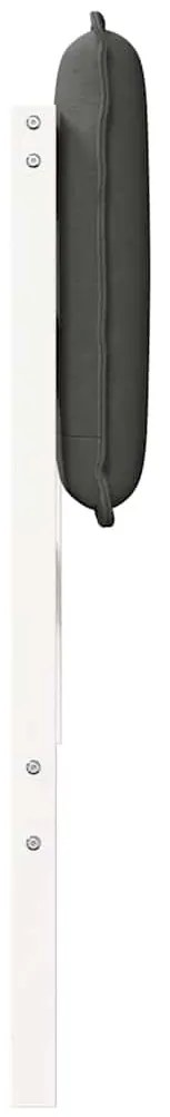 Kárpitozott fejtámla fejtámlával Fehér és világosszürke 200 cm