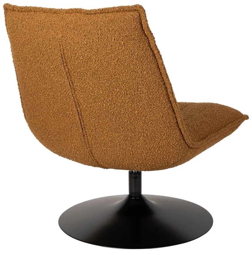 Okkersárga buklé fotel Jax – White Label