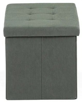 Zöld Kordbársony Tárolós Puff. TAB-472 GRN6