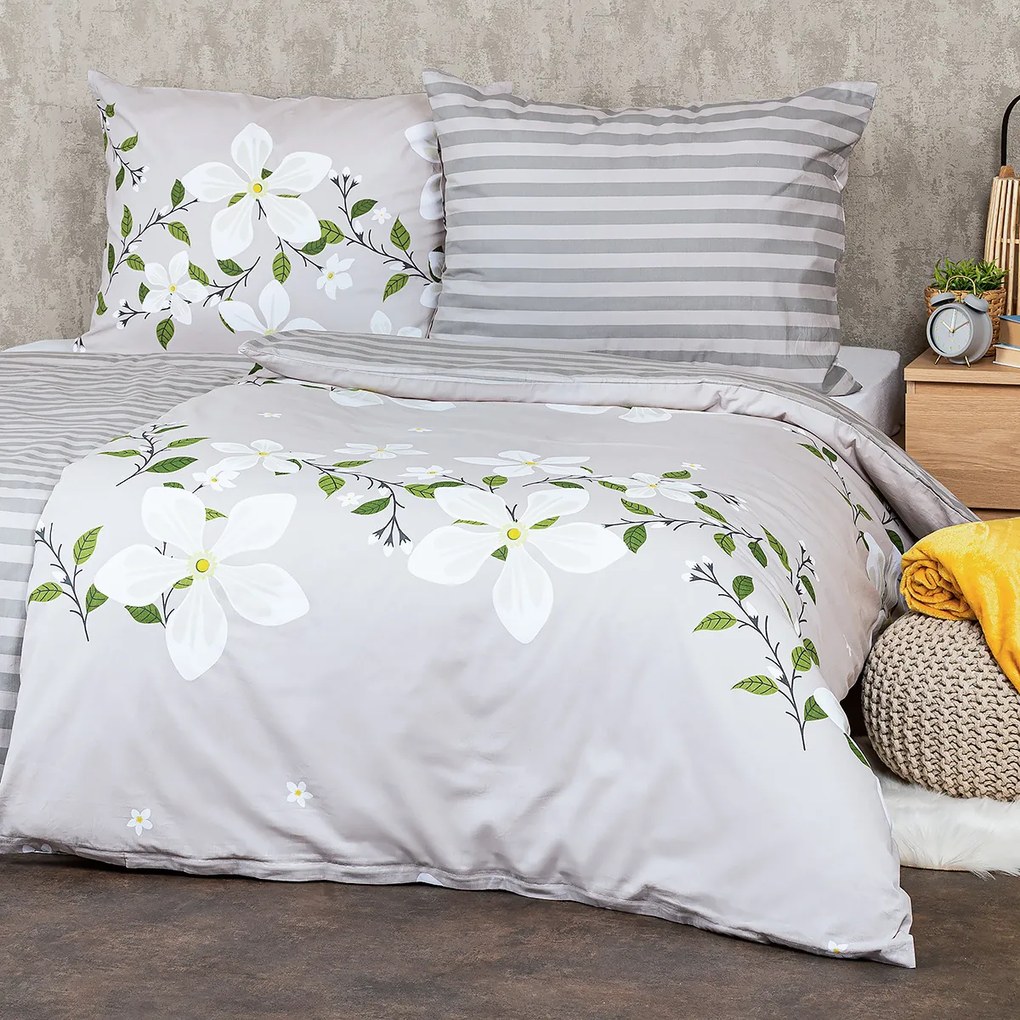 4Home Jasmine Love pamut ágynemű, 220 x 200 cm, 2 db 70 x 90 cm
