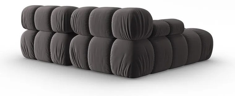 Sötétszürke bársony kanapé 191 cm Bellis – Micadoni Home