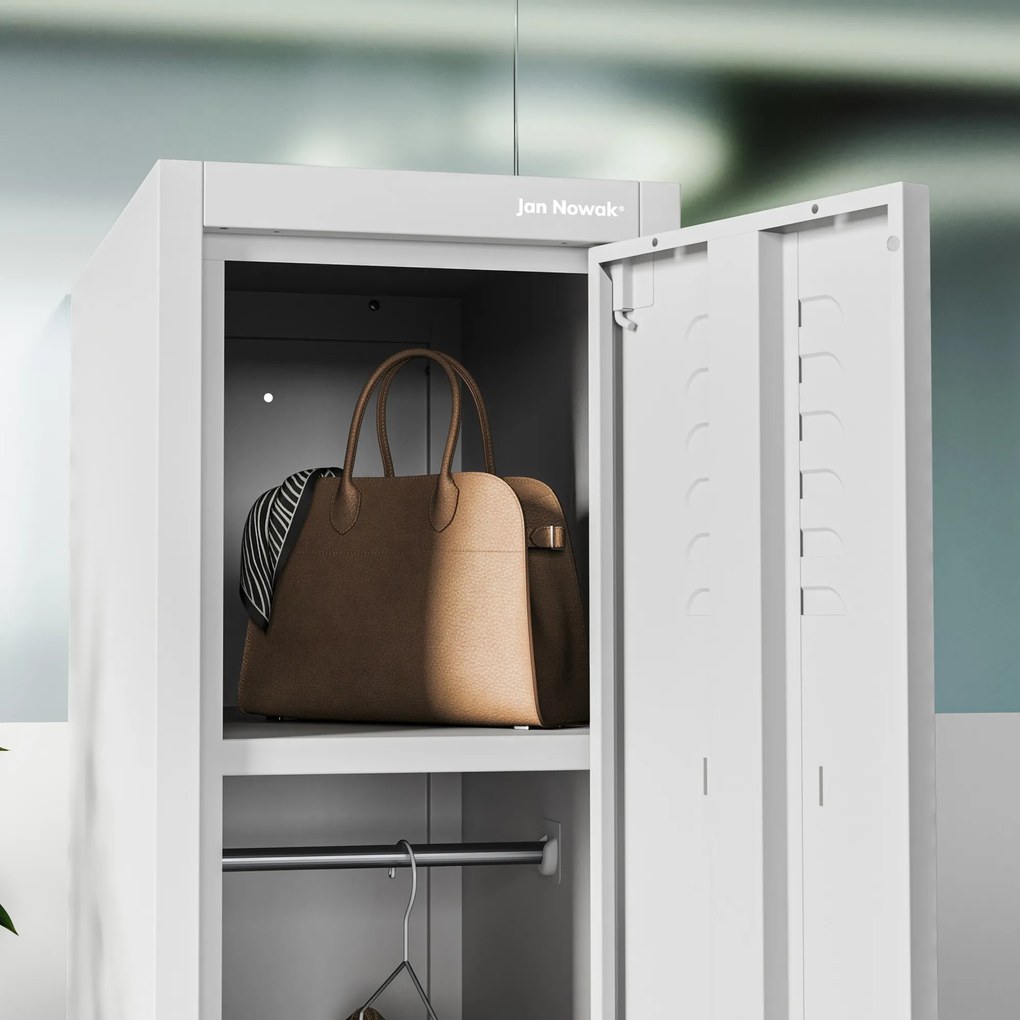 Fém BHP munkaszekrény szürke: KACPER II 1 Plus