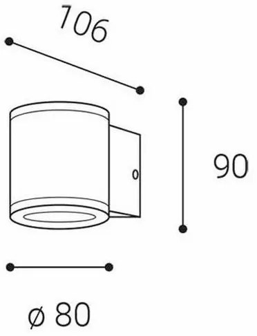 LED2 - Kültéri fali lámpa MIDO 1xGU10/50W/230V antracit IP54