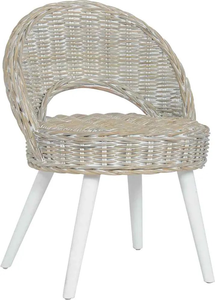 vidaXL fehér kubu rattan kanapészék