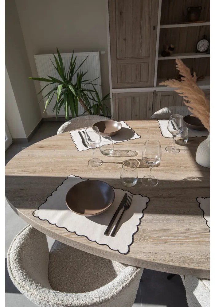 Lenkeverék tányéralátét 30x43 cm Noura – Tiseco Home Studio