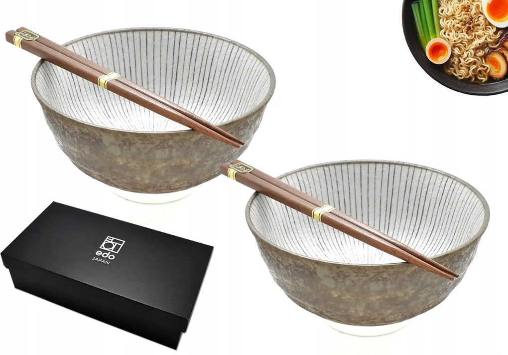 2 db-os pálcikás tál szett Udon Shima 800ml Box