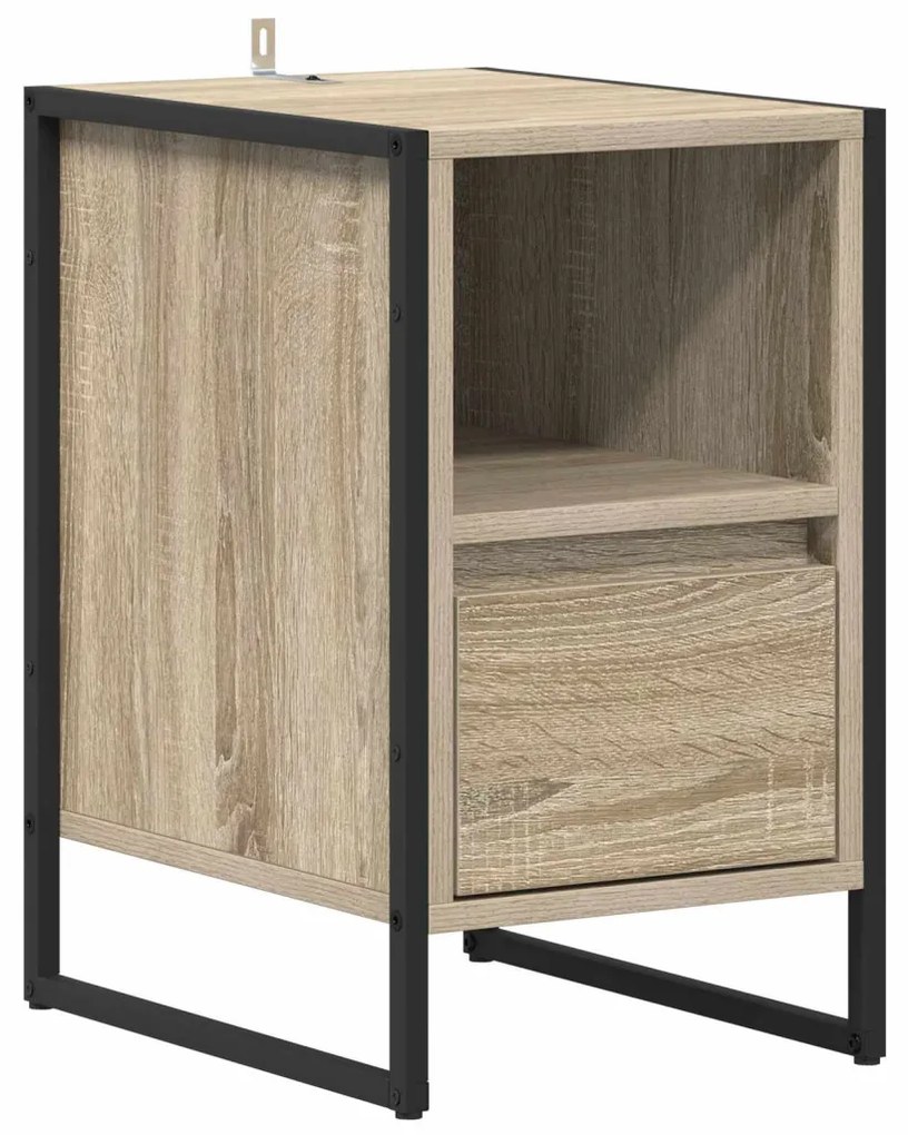 Éjjeli asztal fiókkal 2 pcs Sonoma 39,5 x 30 x 50 cm Faanyag