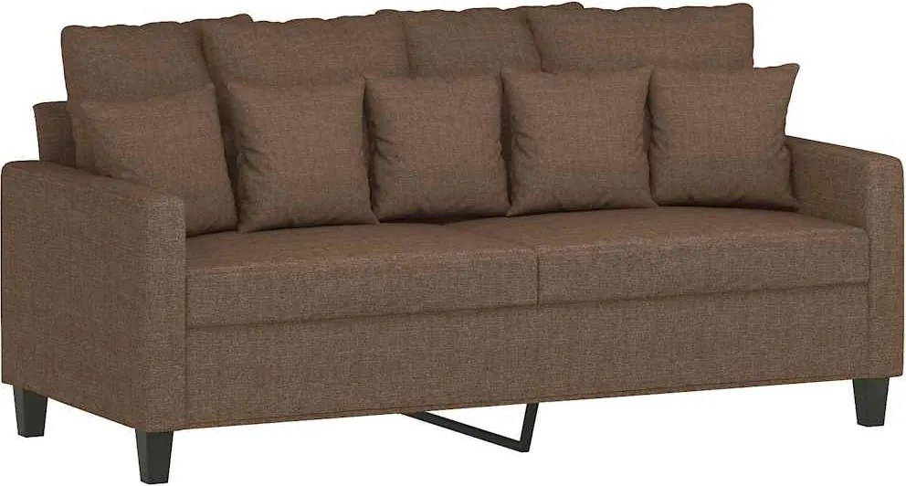 vidaXL kétszemélyes barna szövetkanapé 140 cm