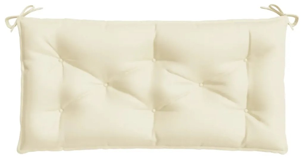 krémfehér oxford szövet kerti padpárna 110 x 50 x 7 cm