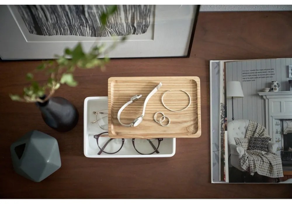 Fehér fedeles tárolódoboz 18.5x12.5x7 cm Rin – YAMAZAKI