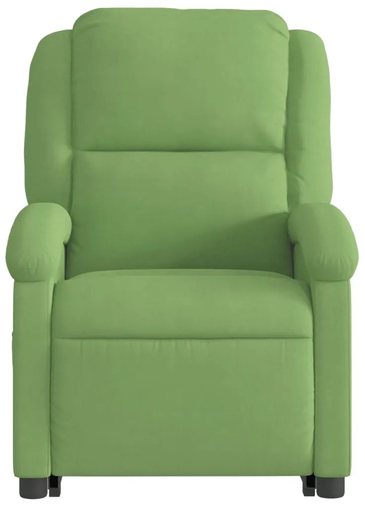 világoszöld bársony felállást segítő dönthető fotel