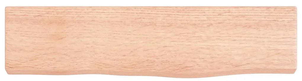 világosbarna kezelt tömör tölgyfa fali polc 40x10x2 cm