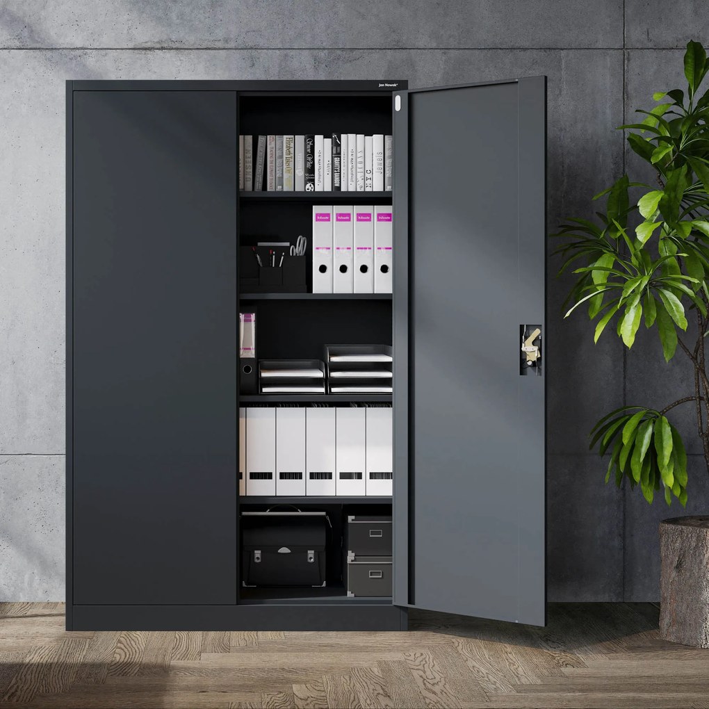 Fém iratszekrény JAN II, 1150 x 185 x 400 mm, antracit