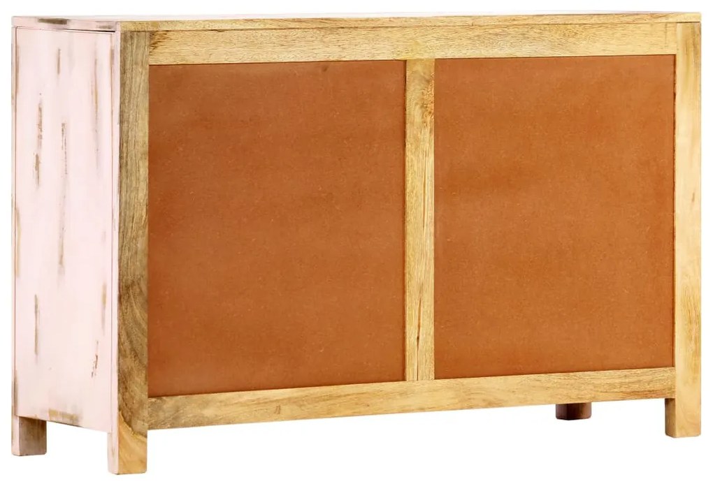 világos rózsaszín tömör mangófa tálalószekrény 110 x 35 x 70 cm