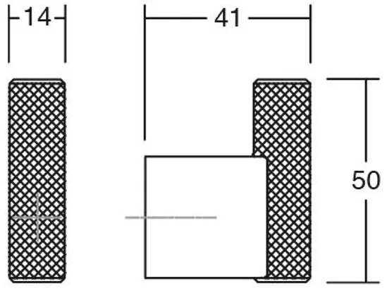 Fogas Viefe GRAF alumínium, szálcsiszolt EI