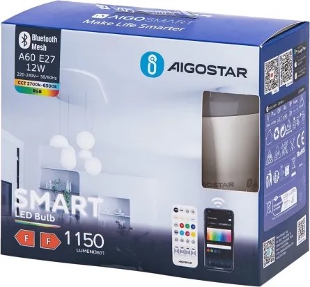KÉSZLET 2x LED Dimmelhető izzó MESH Intelligens A60 E27/12W/230V 2700-6500K - Aigostar
