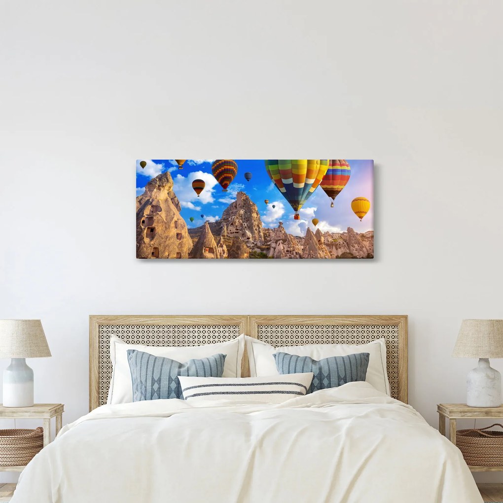 Kép - Hőlégballonok, Kappadókia, Törökország. (120x50 cm)