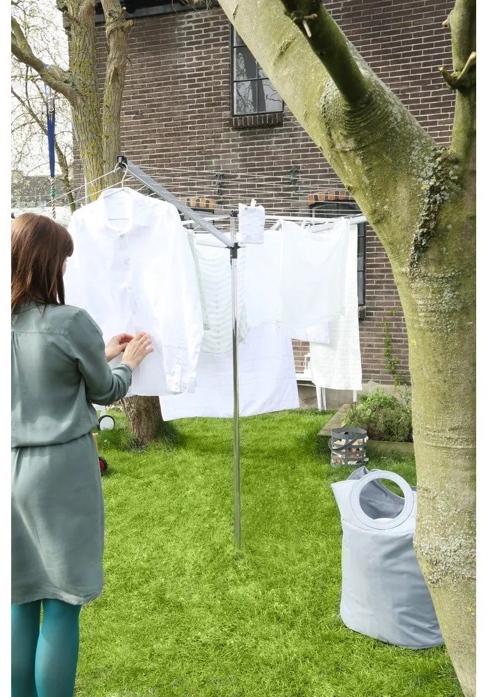 Ezüstszínű kerti ruhaszárító 40 m Essential – Brabantia