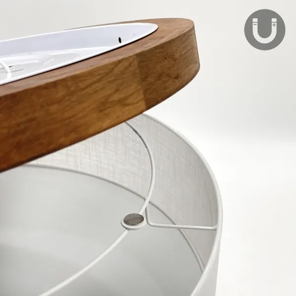 Brilagi - LED Mennyezeti lámpa BELLADONNA 3xE27/15W/230V átm. 50 cm fehér/tölgy cseresznye