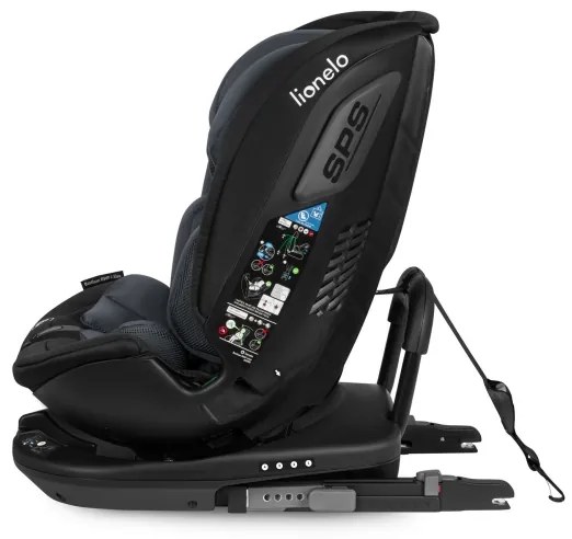 Lionelo - Forgatható autósülés alappal BASTIAAN i-Size 40-150 cm Szürke (Stone)