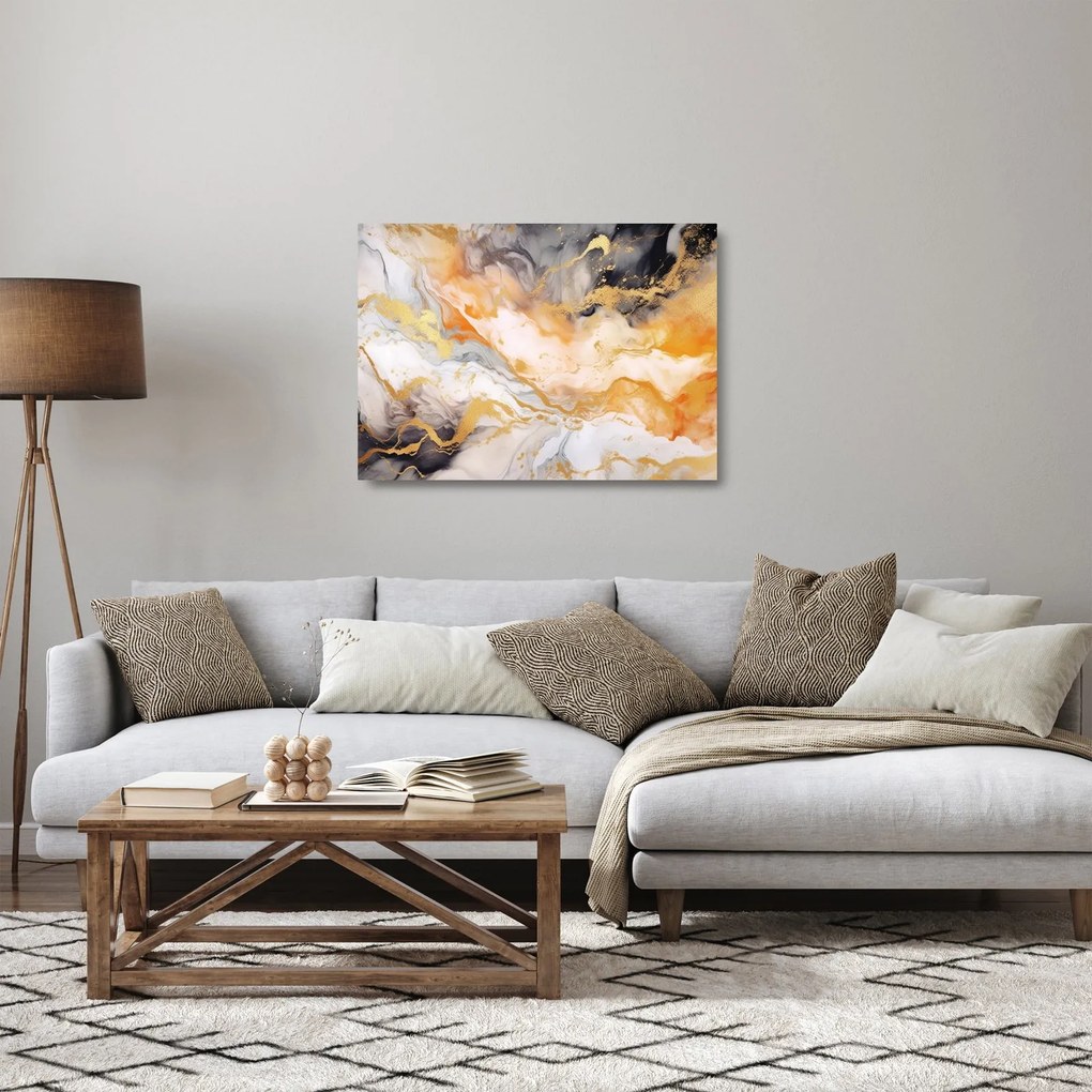 Üveg kép - Márványozott háttér (70x50 cm)