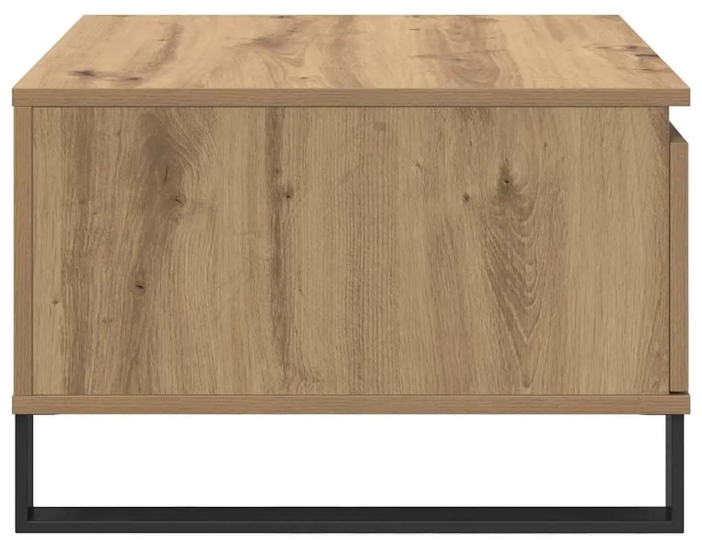 Dohányzóasztal fiókkal kézműves tölgy 55 x 55 x 36.5 cm Faanyag