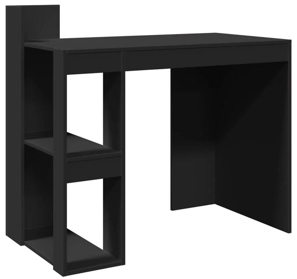 fekete szerelt fa irodai asztal 103,5 x 56,5 x 94 cm
