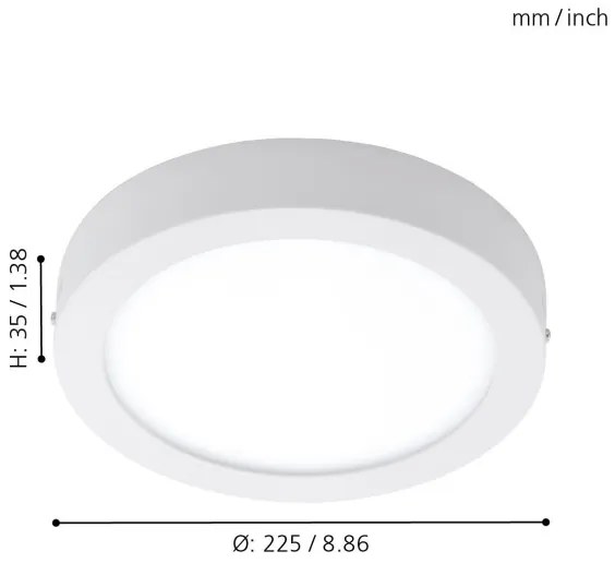 Eglo 96491 - LED Kültéri mennyezeti lámpa ARGOLIS LED/16,5W/230V