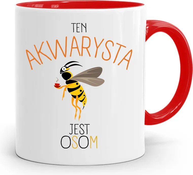 Akvarista Bögre Piros Születésnapi Ajándék fényképes nyomtatással