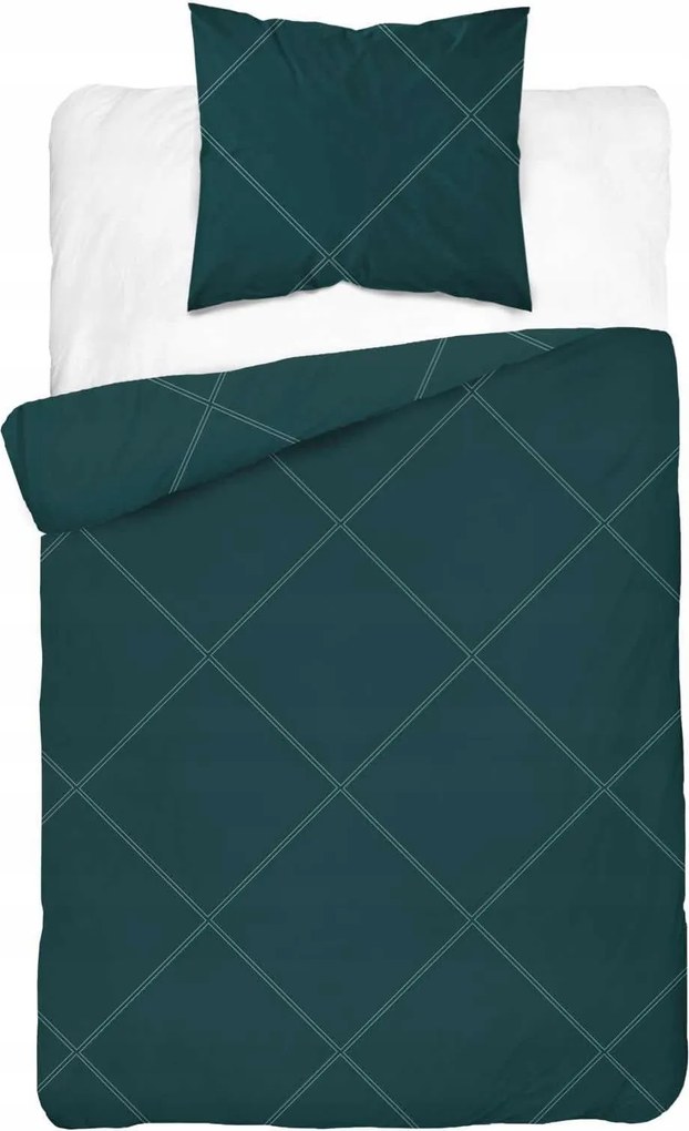 Ágyneműhuzat 140x200 Pamut Szatén Sötét Türkiz 4774A