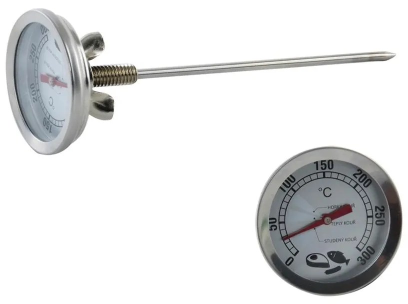 Orion hőmérő rozsdamentes acélból füstölőhöz, 16cm