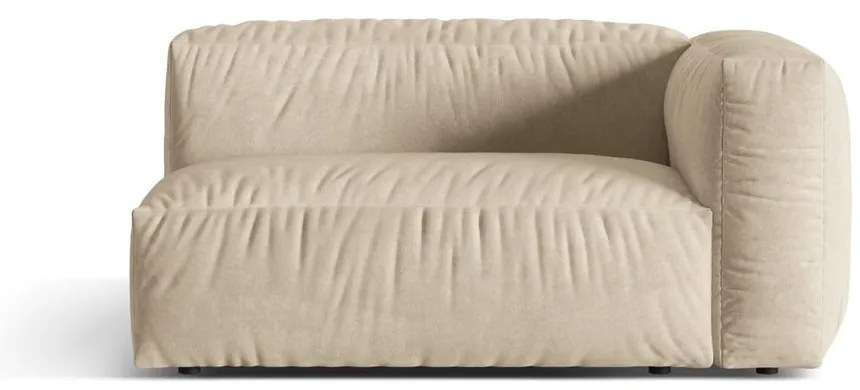 Bézs bársony kanapé modul (jobb oldali) Martina – Micadoni