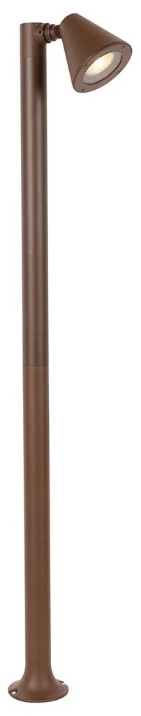 Modern kültéri oszloplámpa rozsdabarna 100 cm IP44 állítható - Ciara